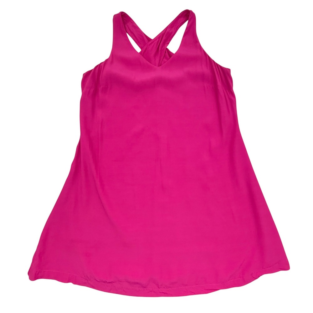 LOFT‎ Tank Top Womens Medium Pink Sleeveless Crisscross Back Lined